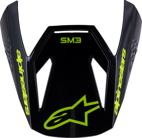 SM3 YOUTH RADIUM VISOR BLACK/YELLOW FLUO GLOSSY