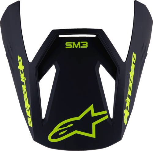 SM3 YOUTH RADIUM VISOR BLACK/YELLOW FLUO MATT