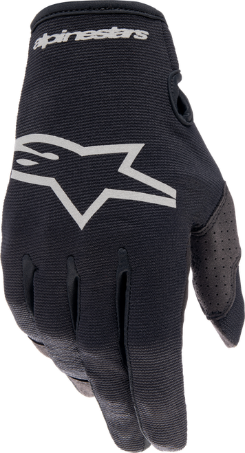 RADAR GLOVES BLACK/BRUSHED SILVER LG