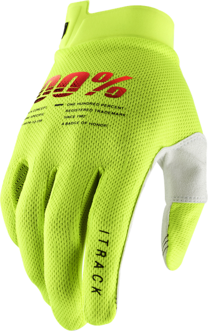 ITRACK YOUTH GLOVES FLUO YELLOW LG