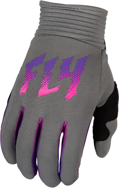 YOUTH F-16 GLOVES GREY/PINK/PURPLE YL