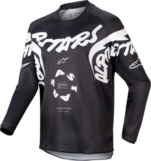 YOUTH RACER HANA JERSEY BLACK/WHITE XL