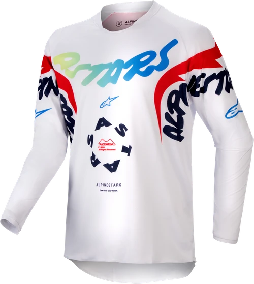 YOUTH RACER HANA JERSEY WHITE/MULTICOLOR LG