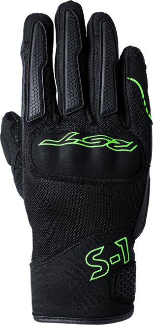 S1 MESH CE GLOVE BLACK/NEON GREEN  XL