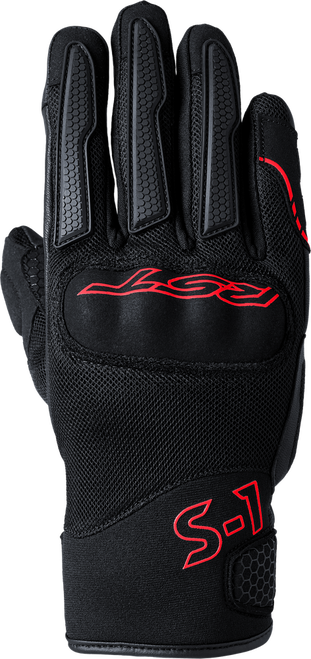 S1 MESH CE GLOVE BLACK/RED  LG