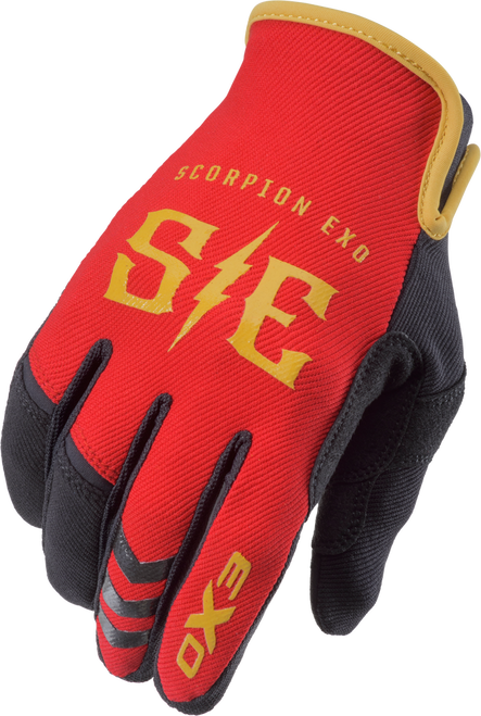 AIR-STRETCH GLOVES CHARGE RED/GOLD 2X