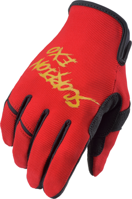 AIR-STRETCH GLOVES GRIND RED/GOLD 3X