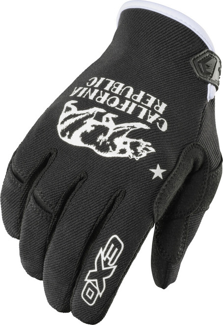 MOTO-FLEX GLOVES GOLDEN STATE BLACK/WHITE LG