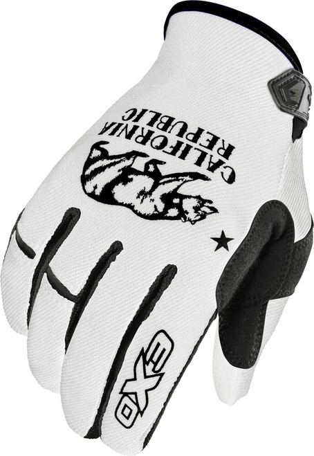 MOTO-FLEX GLOVES GOLDEN STATE WHITE/BLACK LG