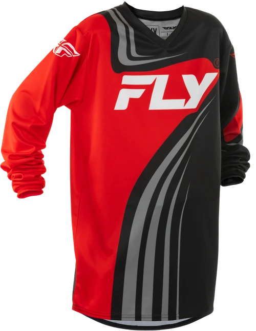 YOUTH F-16 JERSEY BLACK/RED/WHITE YS