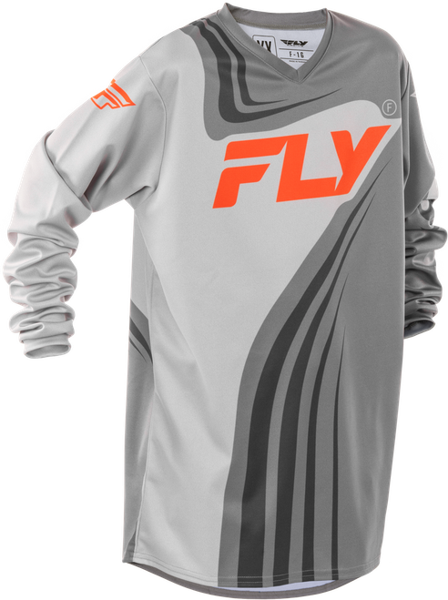 YOUTH F-16 JERSEY GREY/ORANGE YXL
