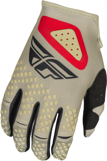 KINETIC SYM GLOVES LIGHT GREY/RED/BLACK SM