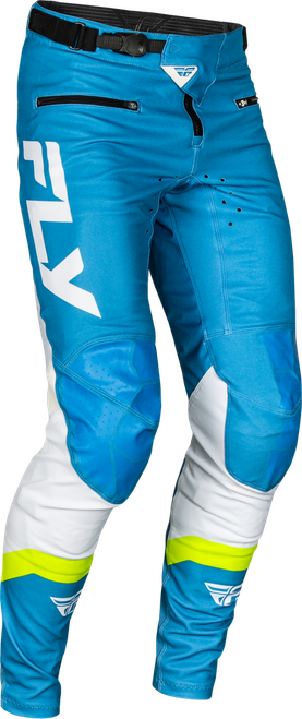 YOUTH RAYCE BICYCLE PANTS BLUE/WHITE/LIME GREEN SZ 26