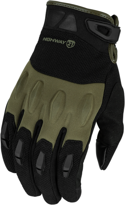 FURY GLOVES BLACK/OLIVE LG