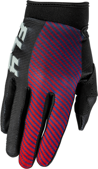 YOUTH F-16 GLOVES BLACK/RED/PURPLE YS