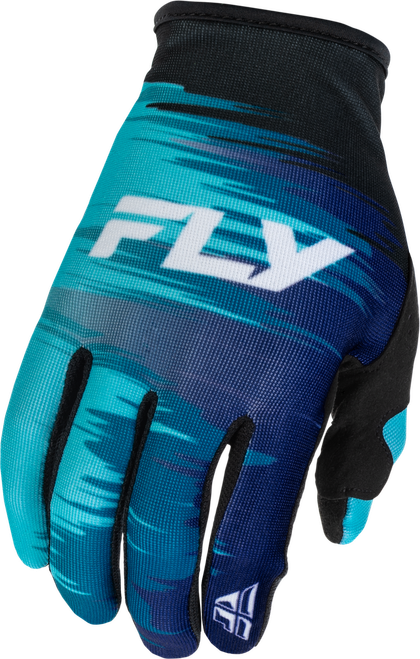 GIRL'S LITE GLOVES AQUA/NAVY/WHITE YL