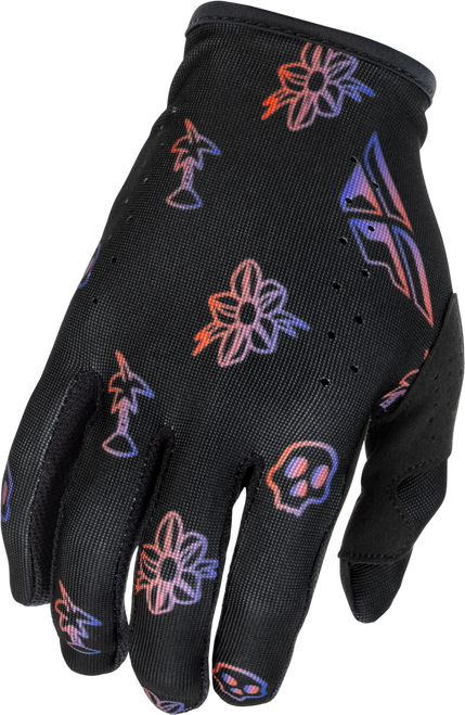YOUTH LITE OUTLINE GLOVES BLACK/RED/PURPLE YL