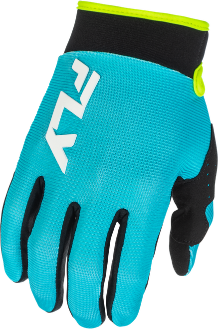 YOUTH F-16 GLOVES AQUA/BLACK/WHITE YXS