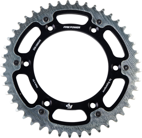 REAR SPROCKET HYBRID 45T BLK/SIL