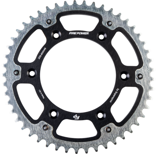 REAR SPROCKET HYBRID 49T BLK/SIL
