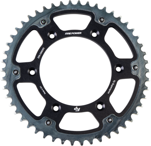 REAR SPROCKET HYBRID 50T BLK/SIL