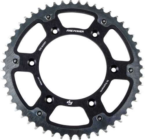 REAR SPROCKET HYBRID 51T BLK/SIL