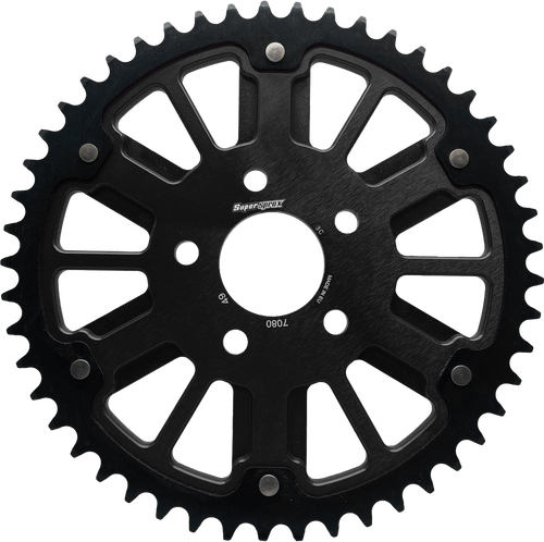 STEALTH 49T REAR SPROCKET BLK ALUM CAR  BLK STEEL TEETH