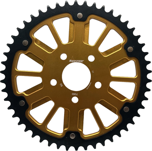 STEALTH 53T REAR SPROCKET GLD ALUM CAR  BLK STEEL TEETH