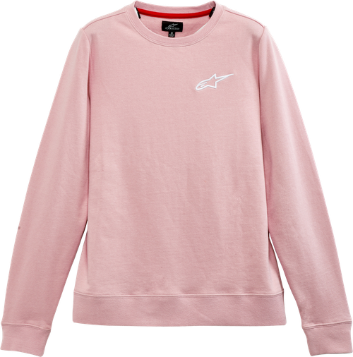 WOMENS AGELESS CHEST CREW FLEECE PINK XL