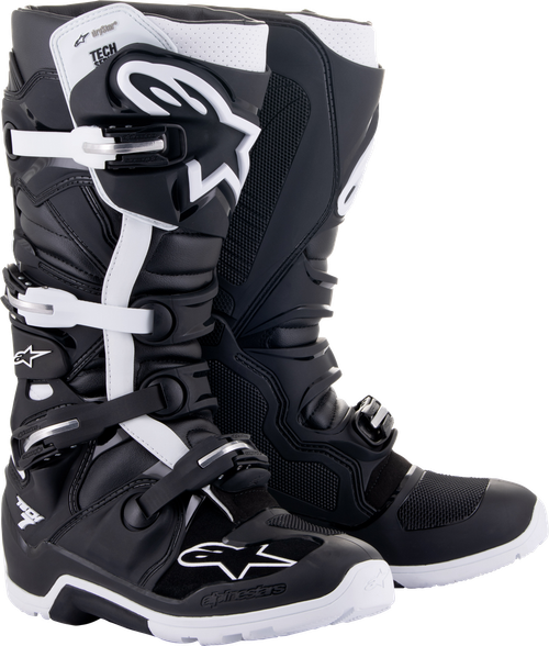 TECH 7 ENDURO DRYSTAR BOOTS BLACK/WHITE SZ 5