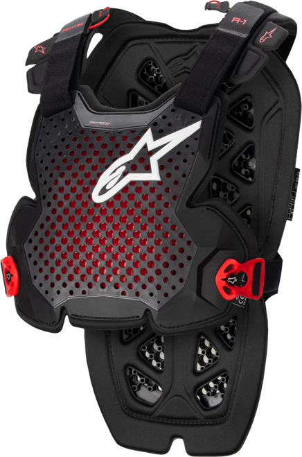 A-1 CHEST PROTECTOR ANTHRACITE/BLACK/RED  MD/LG