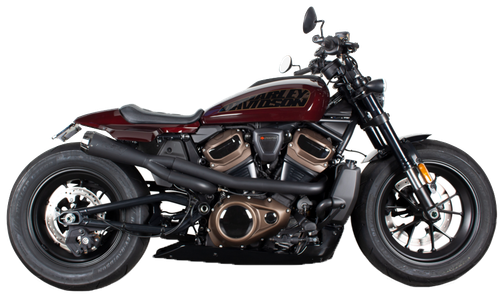 COMP-S 2-1 SPORTSTER S BLACK W/CF END CAP