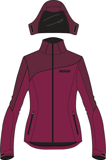 MALEA SOFTSHELL JACKET GARNET HEATHER 2X