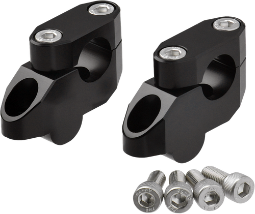 OFFSET HANDLEBAR RISER KIT 20MM 26MM 22.2MM BLACK