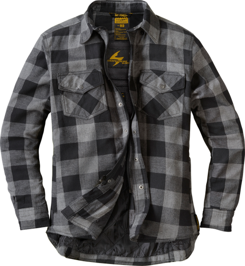 COVERT WOMENS FLANNEL BLACK/GREY XL