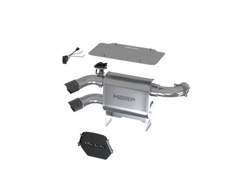 DUAL SLIP-ON SYSTEM W/ 3" ACTIVE EXHAUST CF TIP