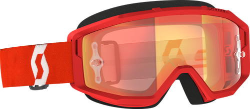 PRIMAL GOGGLE RED/WHITE ORANGE CHROME WORKS