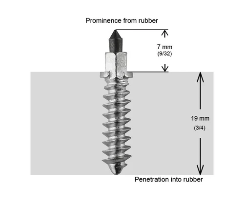 1 1/8"-28MM SHOULDER STUDS QTY 100