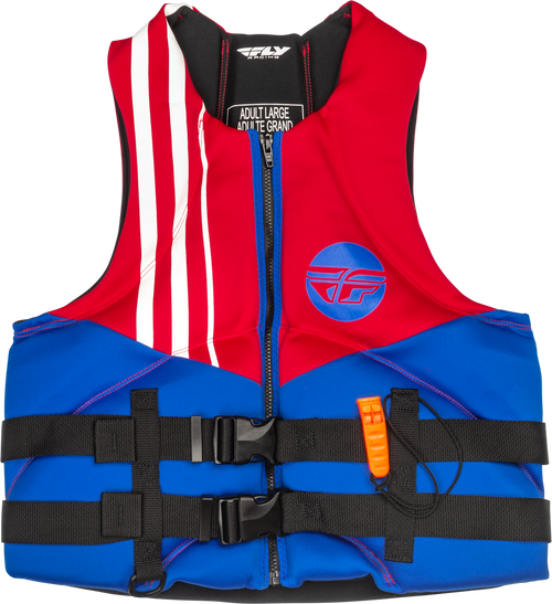 NEOPRENE FLOTATION VEST RED/WHITE/BLUE 2X
