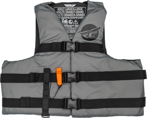 NYLON FLOTATION VEST GREY/BLACK SM/MD