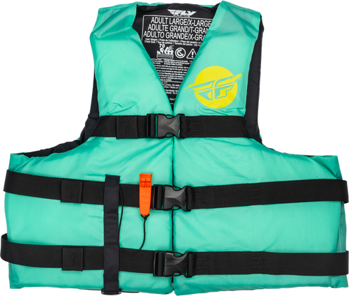 NYLON FLOTATION VEST SEAFOAM GREEN/YELLOW SM/MD