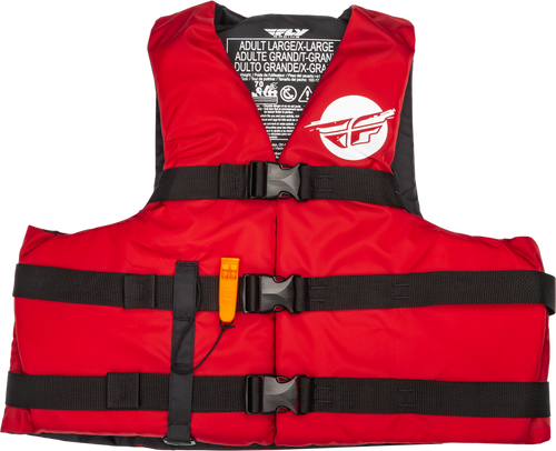 NYLON FLOTATION VEST RED/WHITE SM/MD