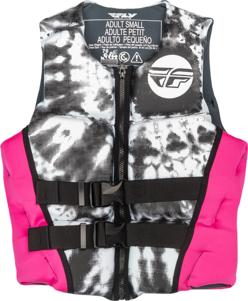 WMN'S NEOPRENE FLOTATION VEST NEON PINK/WHITE/BLACK XL