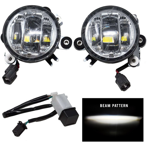 LED FOG LIGHT KIT CHROME CLEAR LENS HON
