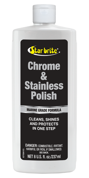 CHROME & STAINLESS POLISH 8 OZ 12/CASE