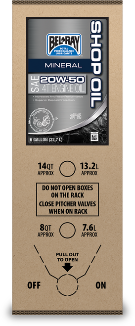 SHOP MINERAL ENGINE OIL 20W50 6GAL BIB
