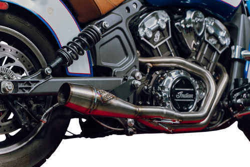 INDIAN SCOUT SHORTY CANNON BRUSHED SS