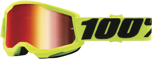 STRATA 2 JUNIOR GOGGLE FLUO YELLOW MIRROR RED LENS