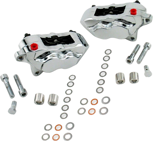 4 PIST FRONT DUAL CALIPER KIT CHROME 00-UP W/ 11.5" ROTOR