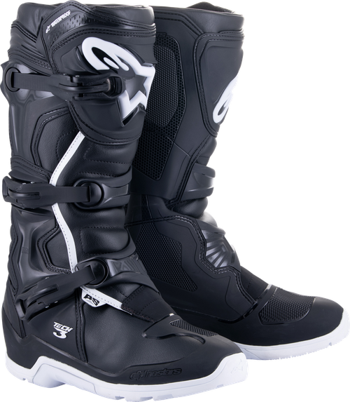TECH 3 ENDURO WTRPRF BOOTS BLACK/WHITE SZ 8